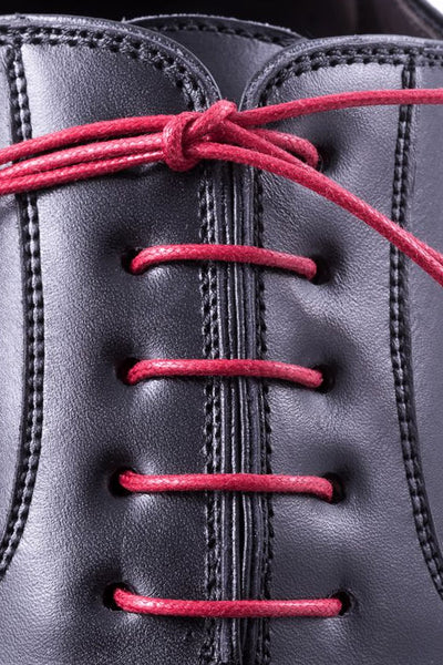 Red Shoelaces Round Waxed Cotton Dress Shoe Laces Luxury by Fort Belvedere Gentleman s Gazette