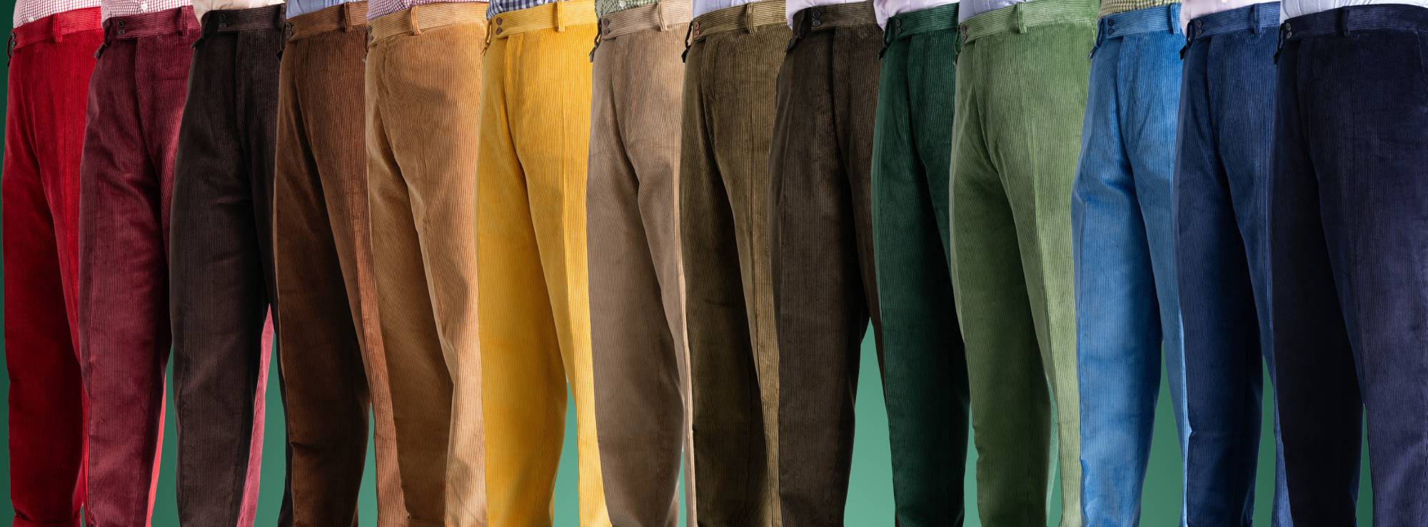 Stancliffe Flat Front 8-Wale Corduroy Trousers by Fort Belvedere