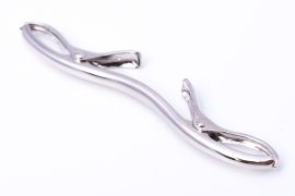 Collar bar clip for shirt collars in silver Platinum Palladium Rhodium by Fort Belvedere