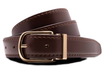Men's Leather Belts & Solid Brass Buckles