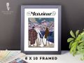 Monsieur Poster Framed - 8 x 10 Men's Fashion Illustration Art 1920s French Riviera