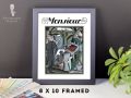 Monsieur Poster Framed - 8 x 10 Men's Fashion Illustration Art 1920s Paris Seine
