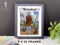 Monsieur Poster Framed - 8 x 10 Men's Fashion Illustration Art 1920s Shawl Collar Toggles