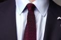 Two-Tone Knit Tie in Black and Magenta Pink Changeant Silk - Fort Belvedere