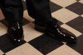 Evening Shoelaces in Black Barathea for Tuxedo Shoes by Fort Belvedere
