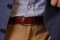 Chestnut Brown Calf Leather Belt 