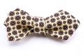 Ancient Madder Silk Bow Tie in Buff & Red Micropattern - Fort Belvedere