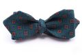 Green Madder Micropattern Bow Tie with Pointed End - Handmade by Fort Belvedere