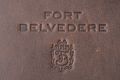 Antique Mahogany Montecristo Leather Fort Belvedere embossed branding
