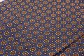 Ascot in Dark Blue, Buff, Red Macclesfield Silk Fort Belvedere - Fabric details