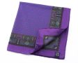 Back of Purple Silk Pocket Square with Dotted Motifs & Paisley