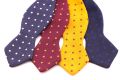 Batswing Bow Tie Shape with Pointed End Wool Challis Polka Dots Selection - Handmade by Fort Belvedere