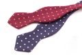 Batswing Bow Tie Shape with Pointed End - wool challis polka dotsHandmade by Fort Belvedere