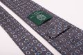 Battleship Gray Jacquard Woven Tie with Printed Light Blue and White Diamonds - Fort Belvedere Self tipped