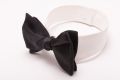 Black Big Large Butterfly Bow Tie Silk Satin Self-Tie with fixed Necksizes - Fort Belvedere