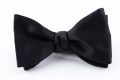 Black Bow Tie in Silk Satin Sized Butterfly Self Tie from Fort Belvedere