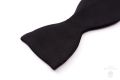 Black Faille Grosgrain Single End Bow Tie in Silk Fort Belvedere rib structure