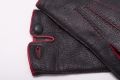 Black and Red Peccary Gloves Cashmere Lined Waterproof - Fort Belvedere