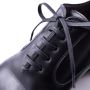 Angled shot Black Shoelaces Flat Waxed Cotton - Luxury Dress Shoe Laces by Fort Belvedere