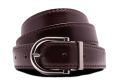 Bordeaux Burgundy Oxblood Cordovan Red boxcalf leather belt Alastair Silver Solid Brass Belt Buckle Classic Round Exchangeable with Palladium Plating Hypoallergenic Nickel Free - Fort Belvedere