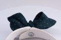 Bow Tie in Soft Ancient Madder Silk with Green Macclesfield Neats Micropattern