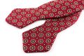 Bow Tie in Red _ Buff Macclesfield Neats Fort Belvedere Pointed Diamond End