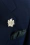 Edelweiss Boutonniere with pocket square by Fort Belvedere