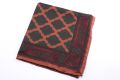 Bronze, Burgundy and Bottle Green pocket square  by Fort Belvedere Made in England