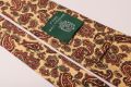 Paisley Madder Silk Tie in Buff Pale Yellow with Red Black - Fort Belvedere