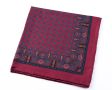 Burgundy Silk Pocket Square with little Paisley Motifs - Fort Belvedere