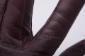 Burgundy Touchscreen Lamb Nappa Gloves with cashmere lining pores stitching  by Fort Belvedere