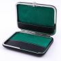 Business Card Case in Black Leather and Green Lining by Fort Belvedere