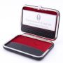Business Card Case for Men in Black and Red Leather by Fort Belvedere