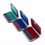 Business Card Cases in Top Quality Aniline Leathers with Luxurious Goat Velour linings in various colors by Fort Belvedere