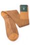 Caramel and Dark Burgundy Shadow Stripe Ribbed Socks Fil d'Ecosse Cotton - Fort Belvedere