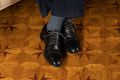 Charcoal Grey Shoelaces Round - Waxed Cotton Dress Shoe Laces Luxury by Fort Belvedere