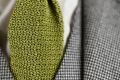 Chartreuse Silk Knit Tie Cri de la Soie - Fort Belvedere