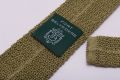 Chartreuse Green Silk Knit Tie Cri de la Soie - Fort Belvedere