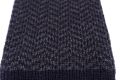 details Dark Grey Knit Tie in Navy Wool Herringbone - Fort Belvedere