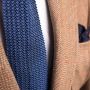 Close up Knit Tie in Solid Light Blue Silk