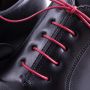 Close up Red Shoelaces Round Waxed Cotton - Made in Italy by Fort Belvedere-7381