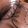 Mid Brown Shoelaces Round - Waxed Cotton Dress Shoe Laces Luxury by Fort Belvedere