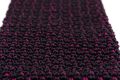 Two-Tone Knit Tie in Black and Magenta Pink Changeant Silk by Fort Belvedere