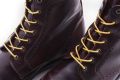 Closer look at Yellow Boot Laces Round Waxed high quality Cotton - by Fort Belvedere