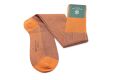 Orange and Navy Blue Two Tone Solid Oxford Socks Fil d'Ecosse Cotton - Fort Belvedere
