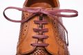 Dark Burgundy Red Flat Shoelaces in Waxed Cotton by Fort Belvedere