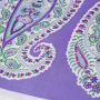 details of light purple pocket square with blue,green & white paisley by Fort Belvedere