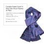 Double Sided Scarf in Blue Silk Wool Paisley & Plaid - Fort Belvedere