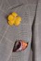 Yellow Exotic Flower with Orange Spring Summer pocket square by Fort Belvedere