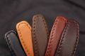 Fort Belvedere boxcalf leather belt colors black, tan, dark brown, medium chestnut brown and burgundy